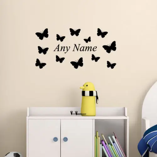 personalized name butterflies your name vinyl wall sticker removable