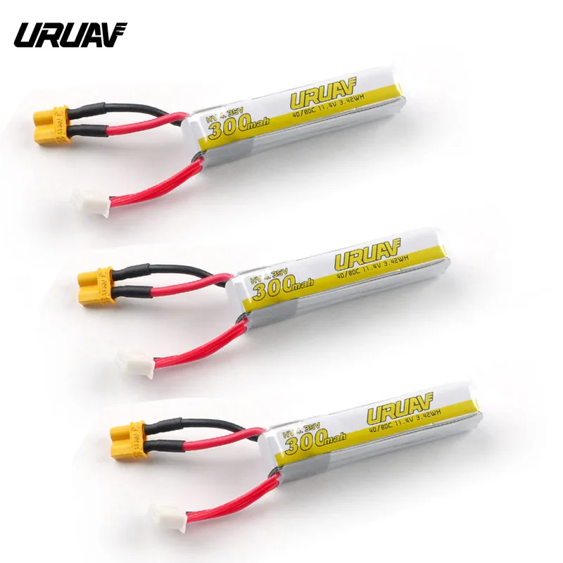 

1 / 2 / 3PCS URUAV 11.1V 300mAh 40C/80C Lipo Battery For UR85/UR85HD FPV Racing RC Drone Multirotor Spare Part Accs
