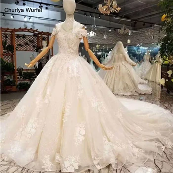

LSS212 wedding dresses with collar chain off the shoulder sweetheart bride dress with royal train wholesalers get extra discount