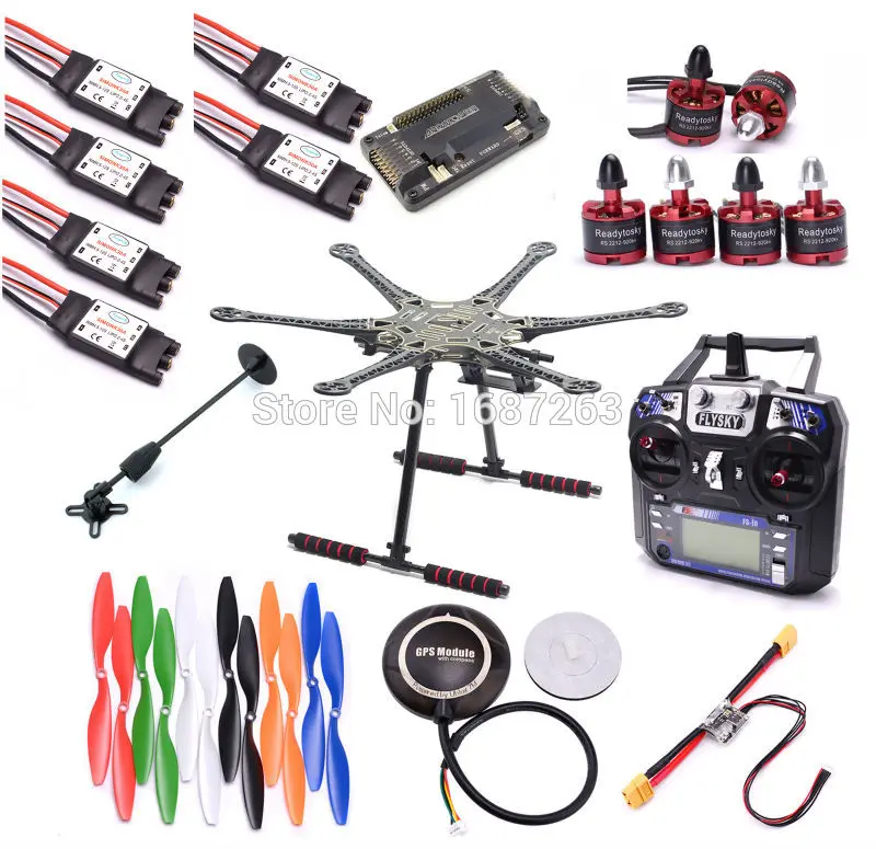 

S550 F550 500mm Upgrade Hexacopter APM 2.8 7M GPS Power Moudle 2212 motor 30A Simonk ESC 1045 Prop Super combo Flysky I6 FS-i6