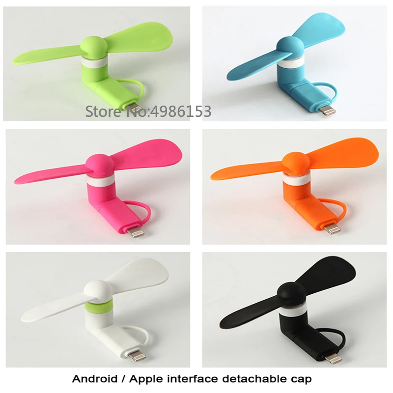 

mi'ni fan 2 IN 1 Travel Portable CellPhone Mini Fan Cooling Cooler For Micro USB For Android Phones S8 S9 iPhone SE 8 8P X XS