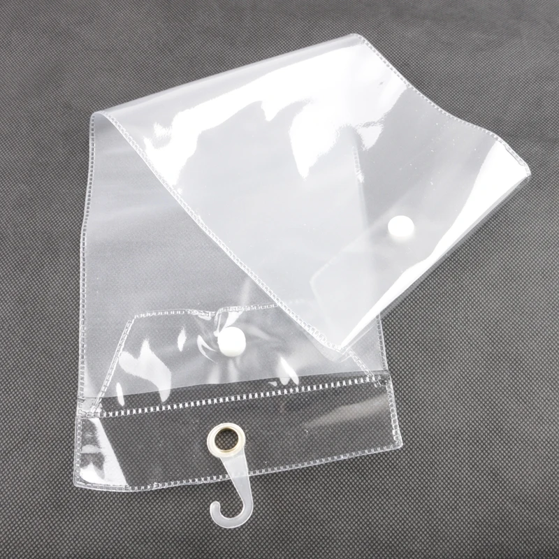 100 шт/партия, Прозрачная ПВХ упаковочная сумка с логотипом Папири, для упаковки 12 дюймов-26 дюймов, наращивание волос