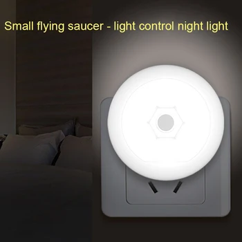 

Mini LED Night Light with Light Control Bedroom Corridor Wall Lamp Plug Power --M25