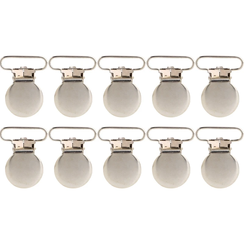 

10Pcs Baby Infant Metal Clips Pacifier Holders Shape Alloy Suspender Hook