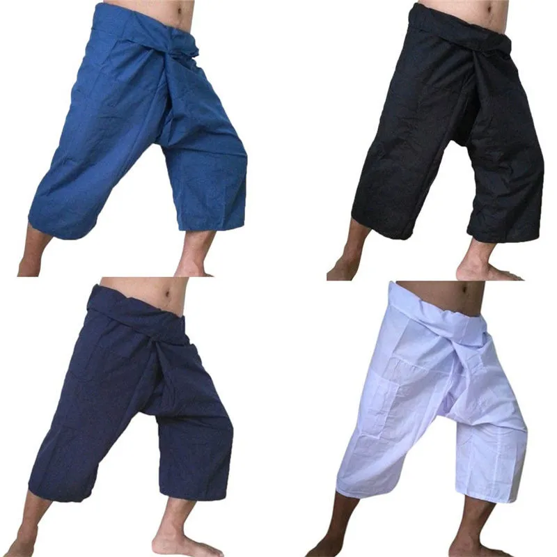 

Men Linen Pocket Yoga Sport Plus Size Casual Trouser Ninth Length Pants Yoga Pants Men Yoga Pants Plus Size 2019 #LRSS