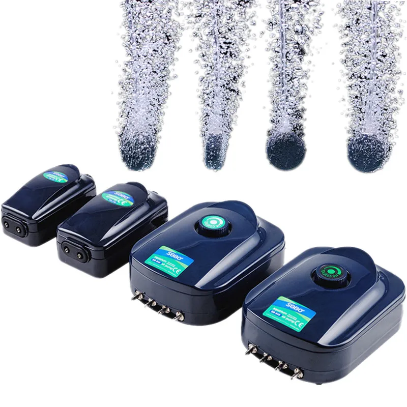 8W 12W Quiet Aquarium Air Oxygen Pump Powerful Mini Air Compressor Fish