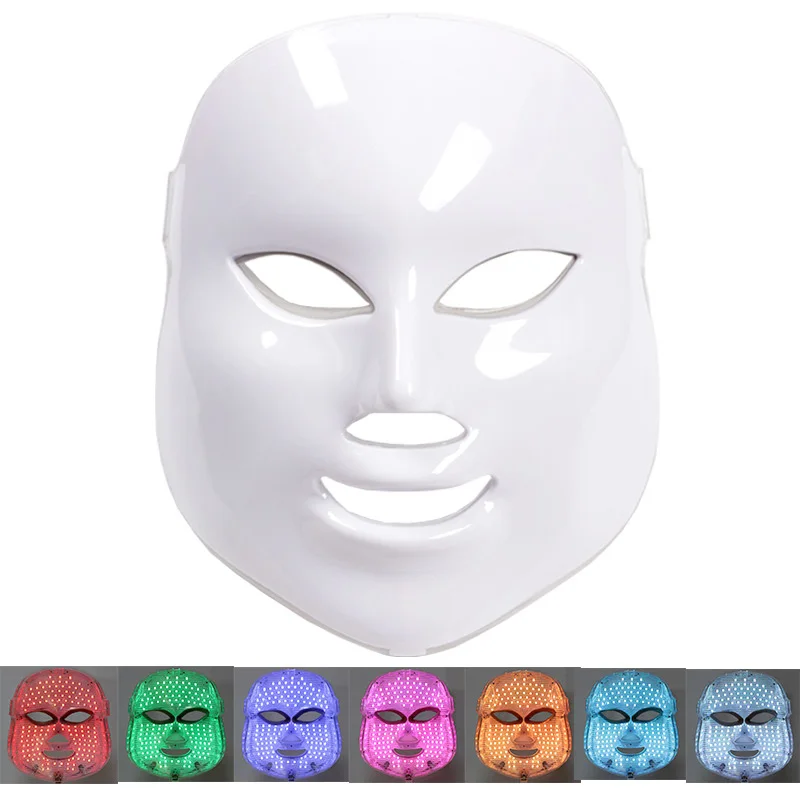 

7 Colors Beauty Therapy Photon LED Facial Mask Light Skin Care tools Rejuvenation Wrinkle Acne Removal Face skin masks