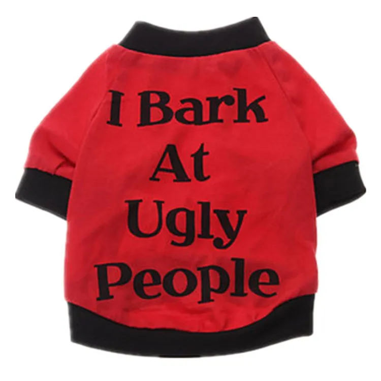 2016 New I Bark at Ugly People Pattern T Shirt for Pet Dogs (XS L),Dog