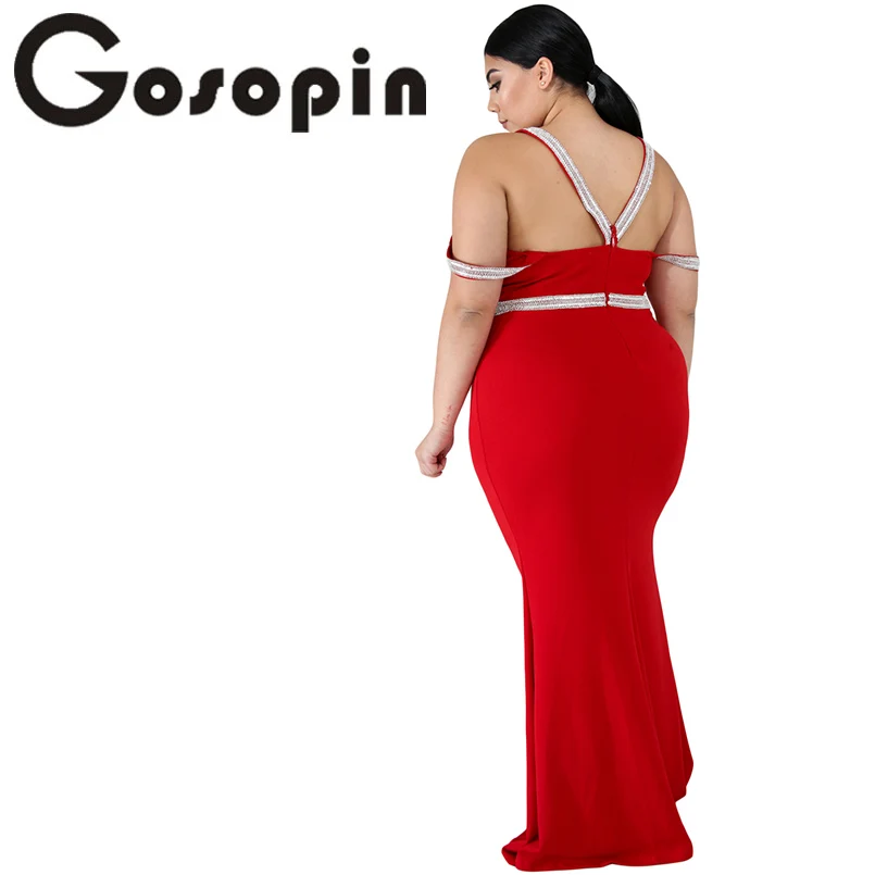 Gosopin плюс Размер летнее вечернее платье женские одеяния 5xl открытая спина Макси