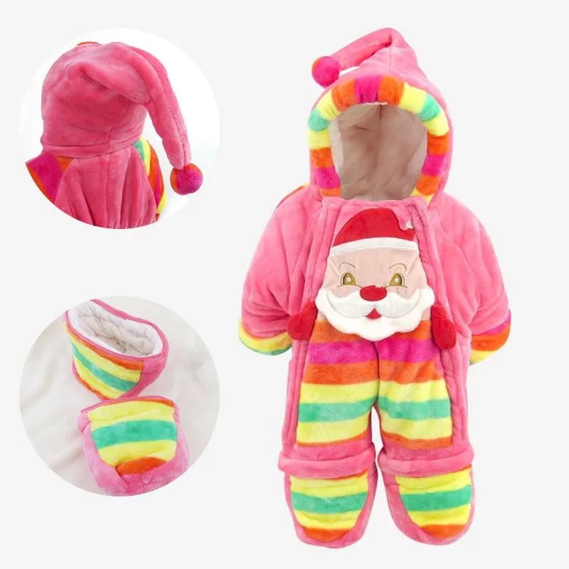 2017 Winter Thick Warm New Baby Boy Girl Rompers Unisex Newborn Infant Long Sleeve Hooded Climbing Clothes 0-1 Years Old Outwear10