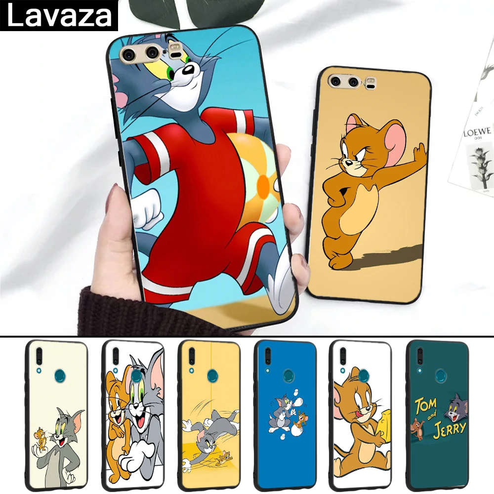 

Lavaza Cat and mouse Tom and Jerry Silicone Case for Huawei P8 Lite 2015 2017 P9 2016 Mini P10 P20 Pro P Smart 2019 P30 Lite Pro