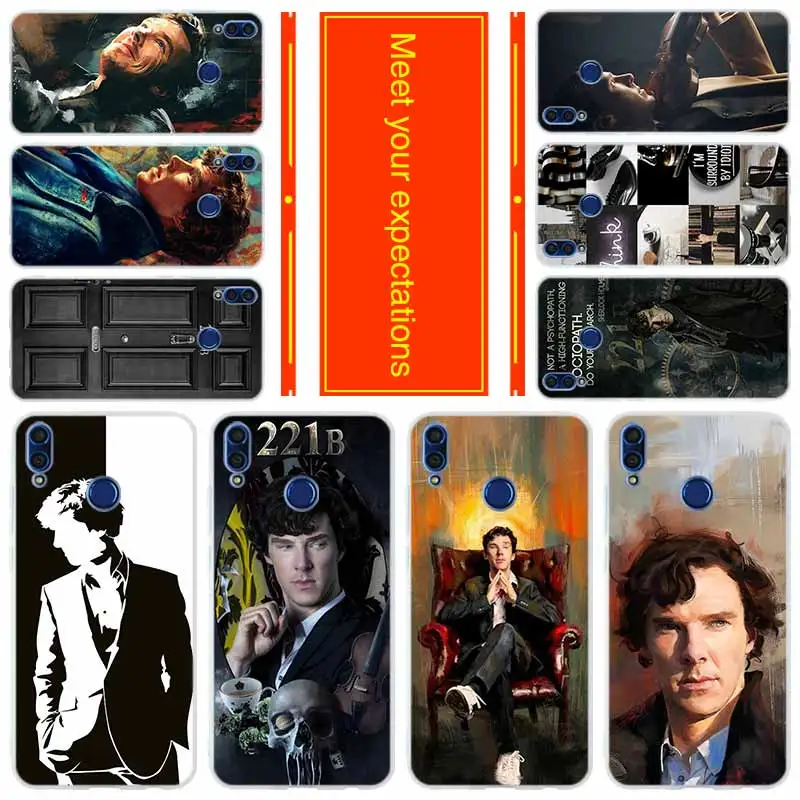 

Phone for HUAWEI Honor 10 9 i lite Cover Honor 8X a max 9lite 7 6 X 7a pro Play Cover Case 221B i am Sherlock Holmes Sherlocked