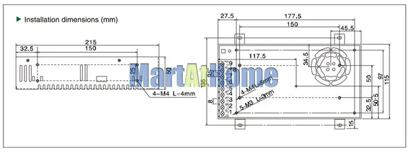 220 V Saída DC 5 V 12
