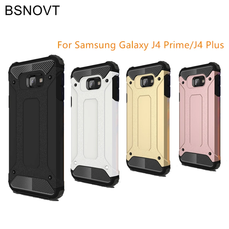 BSNOVT чехол для Samsung Galaxy J4 Prime противоударный мягкий силиконовый + жесткий