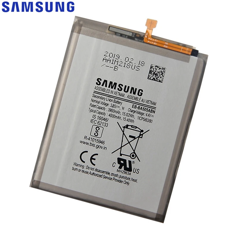 Сменный аккумулятор EB-BA505ABU EB-BA505ABN для samsung Galaxy A50 A505F SM-A505F аккумулятор 4000 мАч