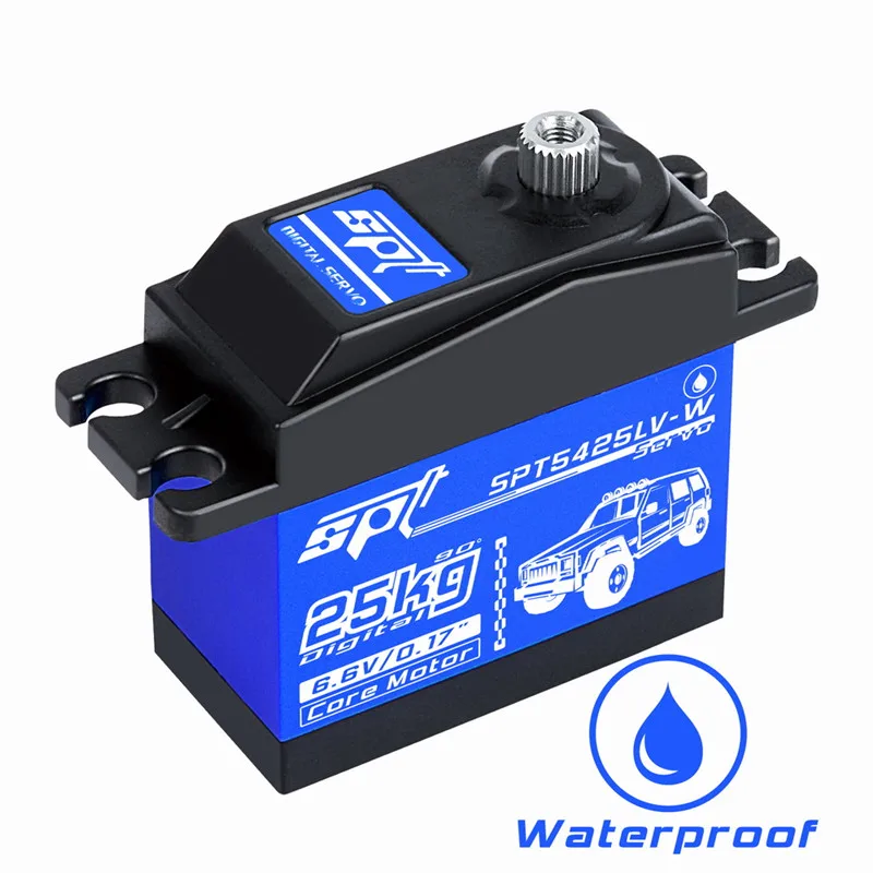 

SPT Steering gear SPT5425LV SPT5425LV-180 SPT5425LV-W 25kg Large torque/Large angle Metal gear Digital Servo for RC Car