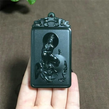 

Hetian Yuqing Yupuxian Bodhisattva Brand Pendant Sapphire Fine Art Qiaojiao Jade Pendant hp20#