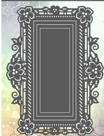 

Etched Rectangle Flower Frame 144*106mm Metal Cutting Dies Scrapbooking Album DIY Card Craft Embossing Die Cuts New 2019 Arrival