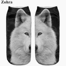Zohra New arrival snow white Samoyed Full Print sock Women’s Men’s Low Cut Ankle Sock Cotton Hosiery Slippers Casual Socks
