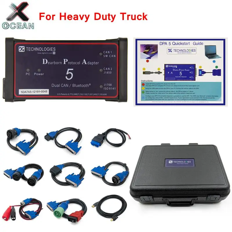 

Without Bluetooth Dpa5 Dearborn Protocol Adapter 5 Heavy Duty Truck Scanner New Released CNH DPA 5 Works For Multi-brands