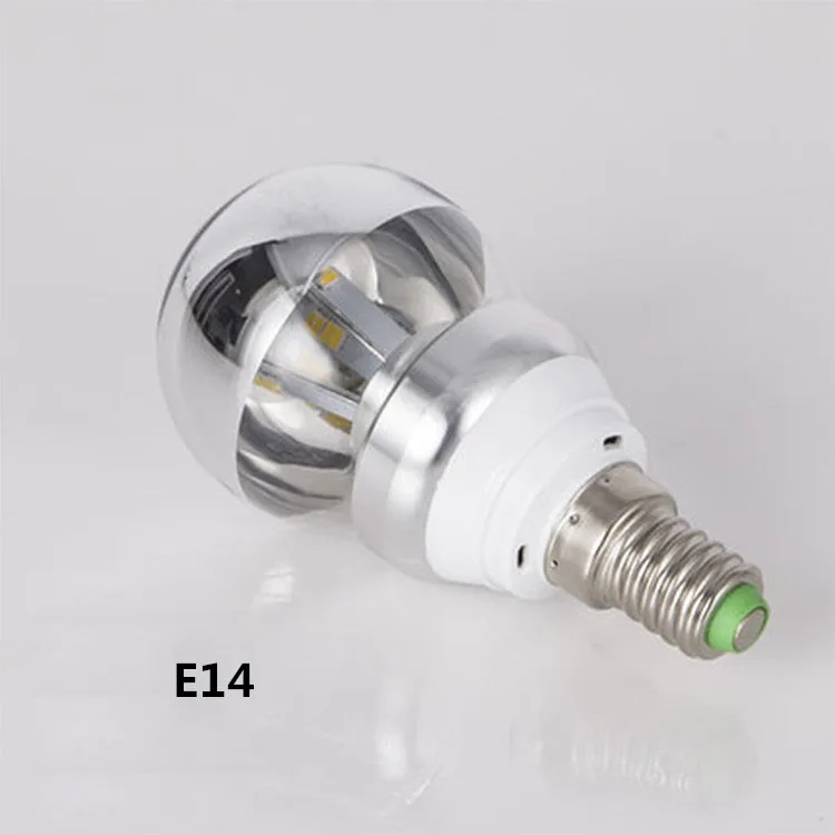 110-220V decorative shadeless E27E14 LED 3W 5W 7W base light mirror bulb G45 A60 half silver led filament bulb10