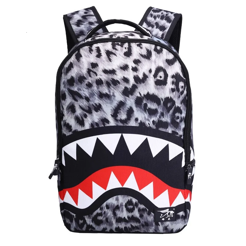 

CH1505New Fashion cicada tiger middle Students School Backpack Trend cool Shark Female Backpack