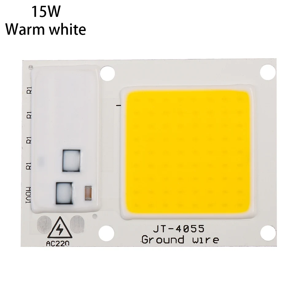 Smart IC высокомощный СВЕТОДИОДНЫЙ матричный светильник для проекторов 15 Вт, 20 Вт, 30 Вт, 50 Вт, переменный ток, 220 В, светодиодный прожектор COB, Светодиодный точечный светильник, уличный чип - Испускаемый цвет: 15W warm white
