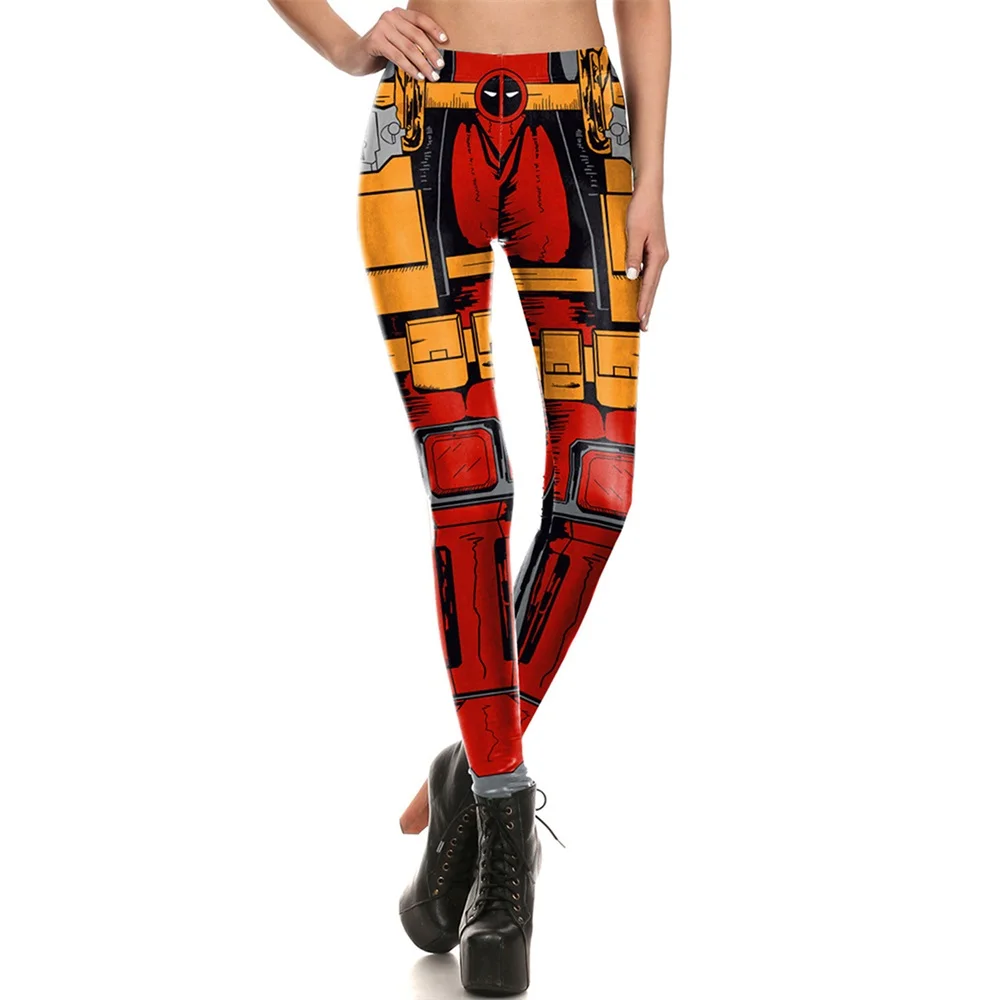 KDK1691 сексуальная девушка мультфильм комикс, супергерой Ultraman печатных эластичный тонкий фитнес женщин бег Леггинсы для спорта йоги брюки - Цвет: 1666