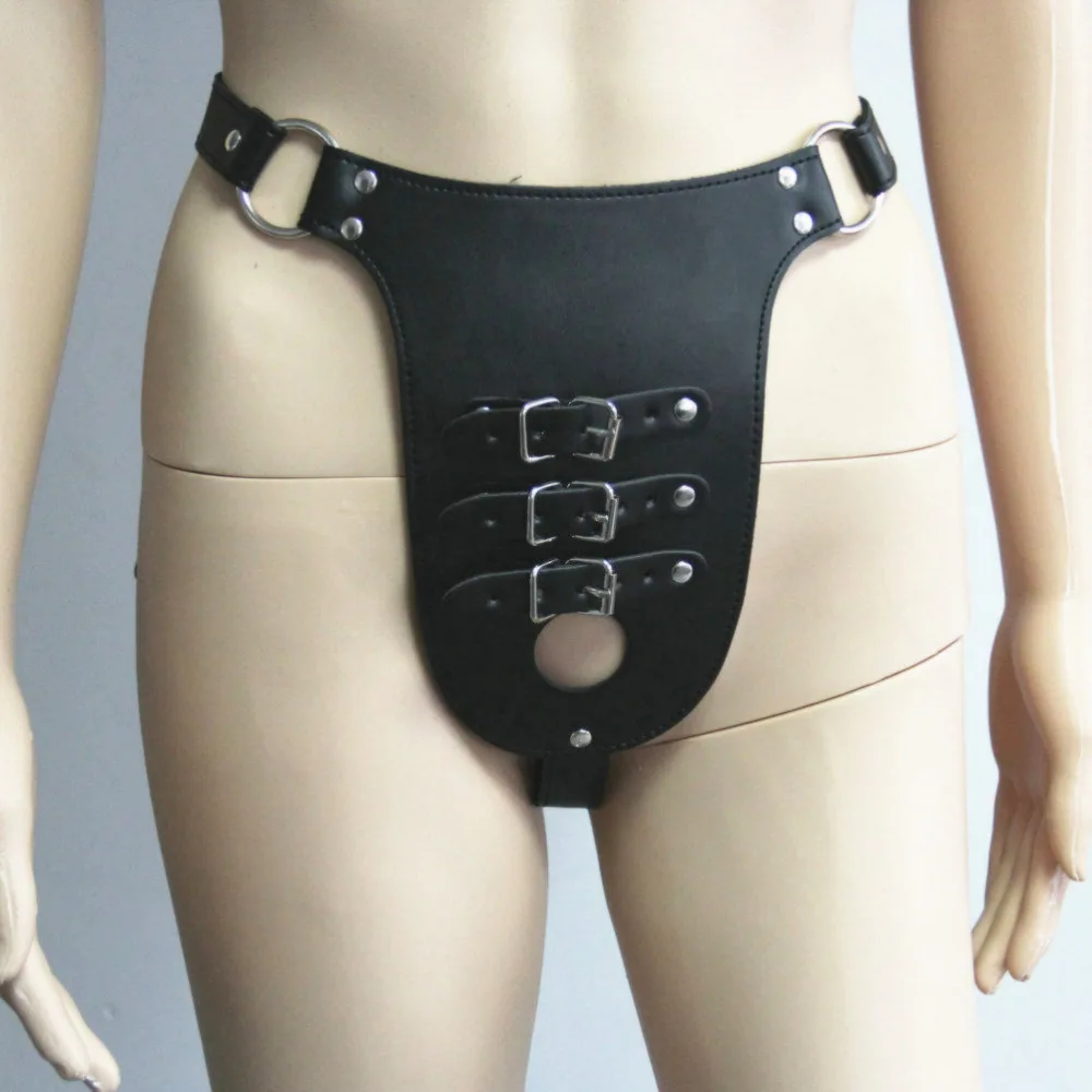 Трусики BDSM с заклепками высококачественные кожаные трусики для лесбиянок