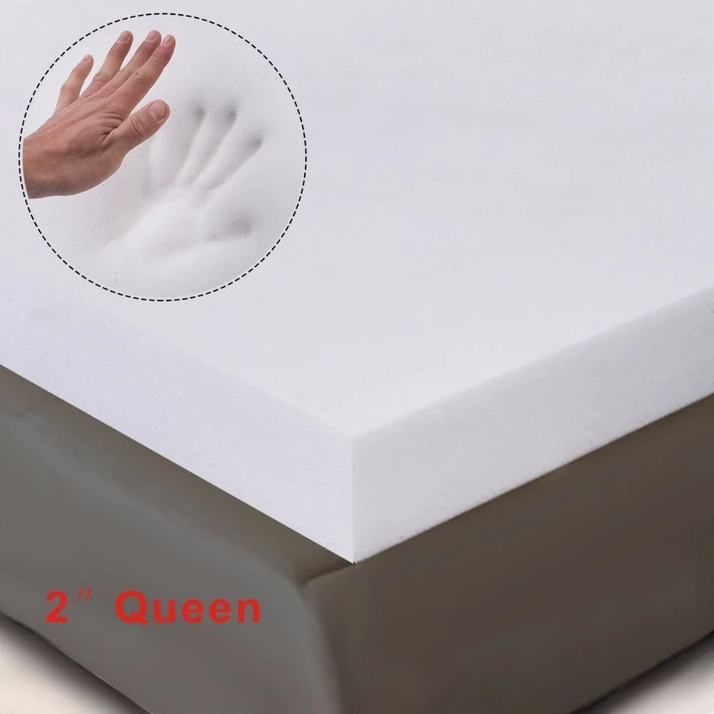 

Giantex 2" Queen Size Memory Foam Mattress Pad, Bed Topper 80"x60"x2" Bedroom Bedroom Furniture HT0984Q