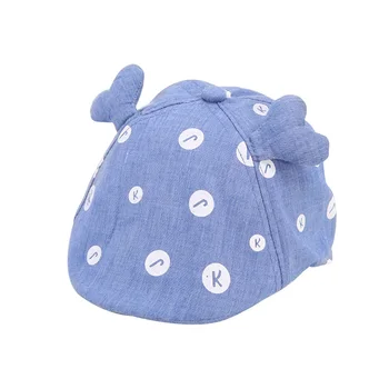 

Letter Printing Baby Baseball Hat Toddler Boy Girl Visor Cap Wide Brim Children Cap Antlers Cotton Hat Adjustable Size 6-24M