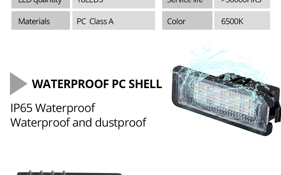 Auto License Plate Lights Bulb For VW_06