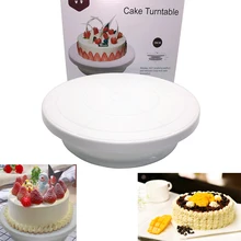 28 см Торт Поворотный стол стенд украшения платформы Нескользящие круглый вращающийся противень Инструменты для выпечки гаджеты