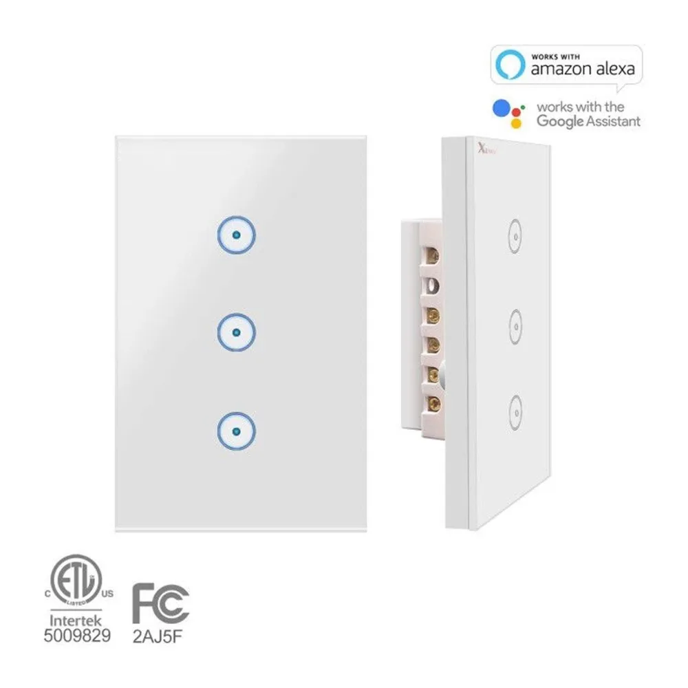 Tanie Inteligentnego domu z nami Inteligentna żarówka przełącznik bezprzewodowego przełącznika światła na ścianie przełącznik dotykowy sterowania przełącznik WiFi kompatybilny z Alexa Google Home IFTTT