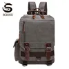 Scione Small Canvas Backpack Men Travel Back Pack Multifunctional Shoulder Bag Women Laptop Rucksack School Bags Female Daypack ► Photo 2/6