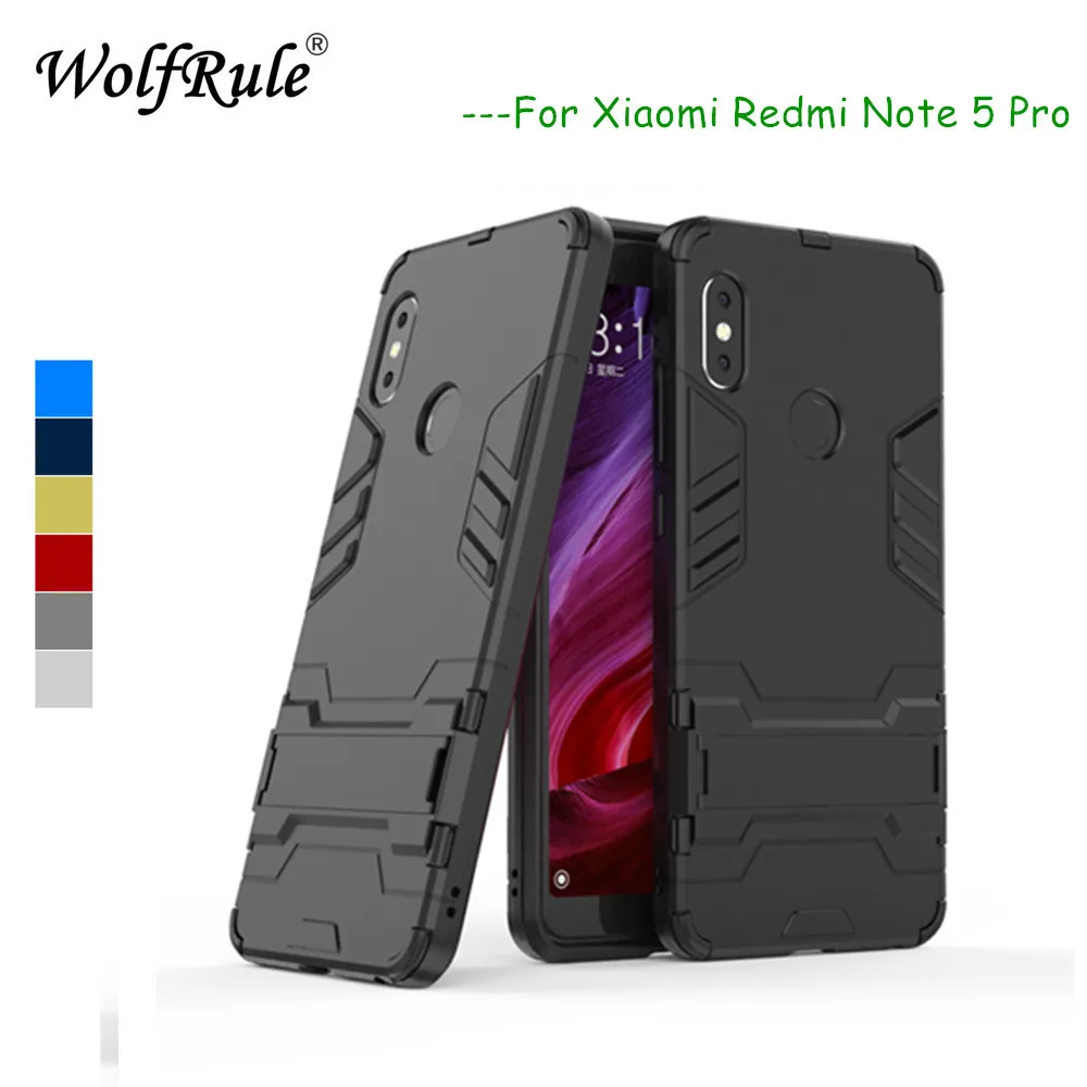 Чехол для Xiaomi Redmi Note 5 Pro силиконовый пластиковый чехол с подставкой Pro|Бамперы| |