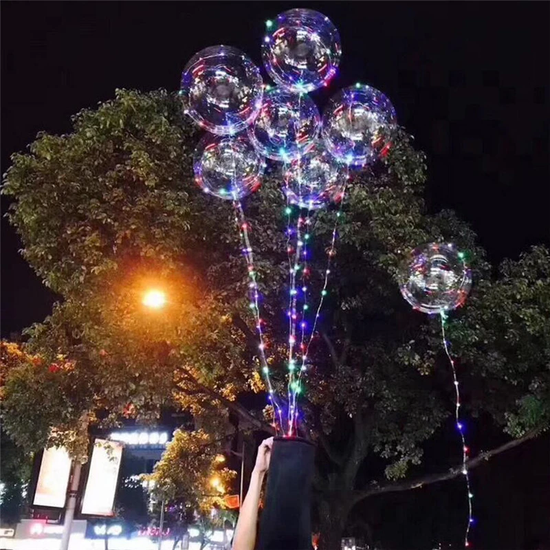 

Creative Transparent wave Ball Light LED Garland Balloon Light Wedding Decoration Atmosphere Light Christmas Fairy Light 2PCS