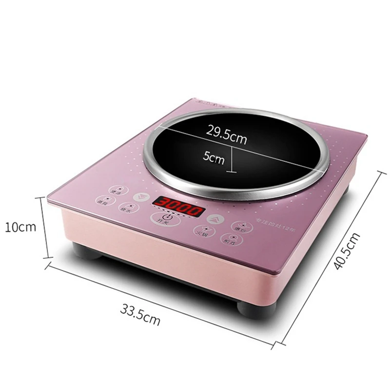 DMWD Desktop/Embedded Concave Induction Cooker 3000W High Power Waterproof Intelligent Hot Plate Portable Kitchen Cooker 220V