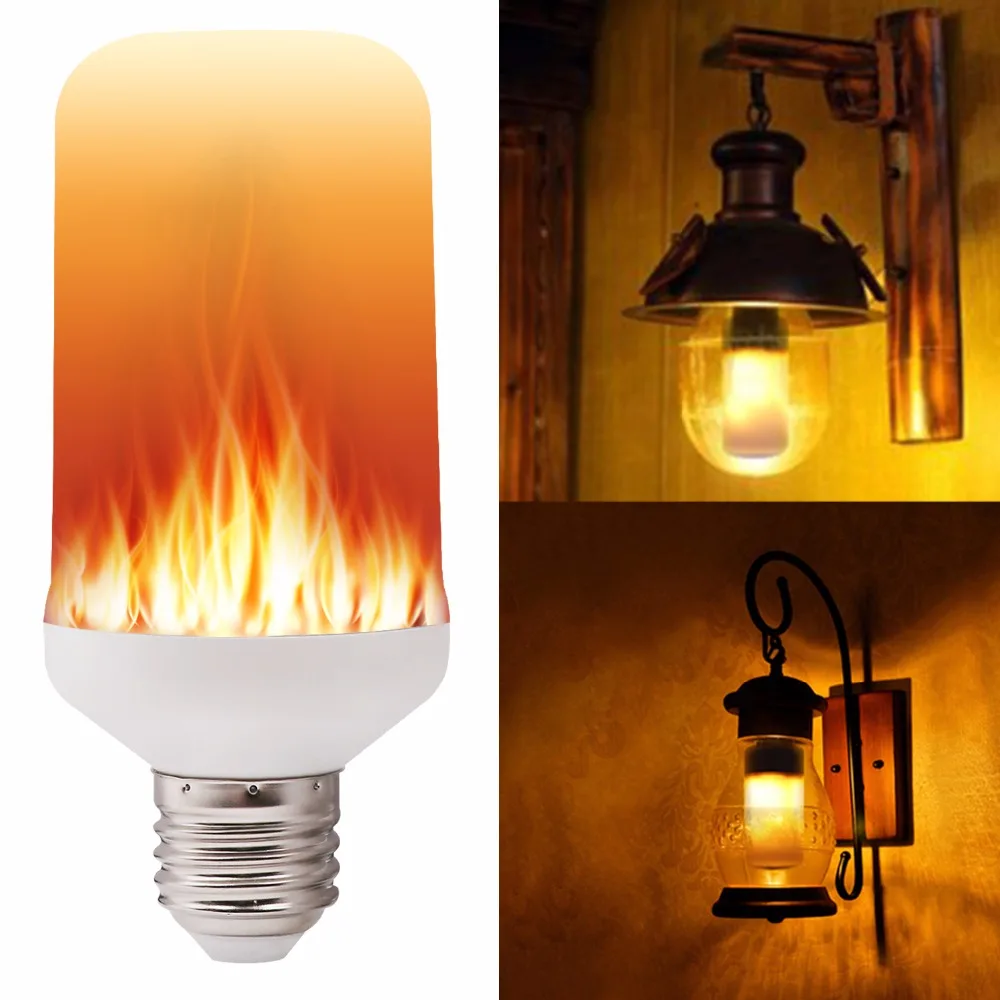 

E27 E26 2835 LED Flame Effect Fire Light Bulbs Creative Lights Flickering Emulation Vintage Atmosphere Decorative Lamp