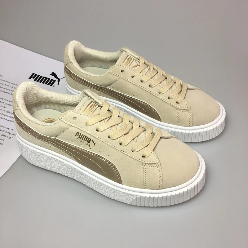 

Genuine PUMA x FENTY Suede Cleated Creeper Men's Women's Second Generation Rihanna Classic Basket Tone Simple Badminton Shoes