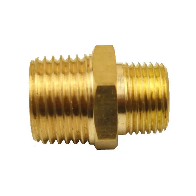 Tubo de latón montaje hexagonal adaptador pezón conector de 1/8 \