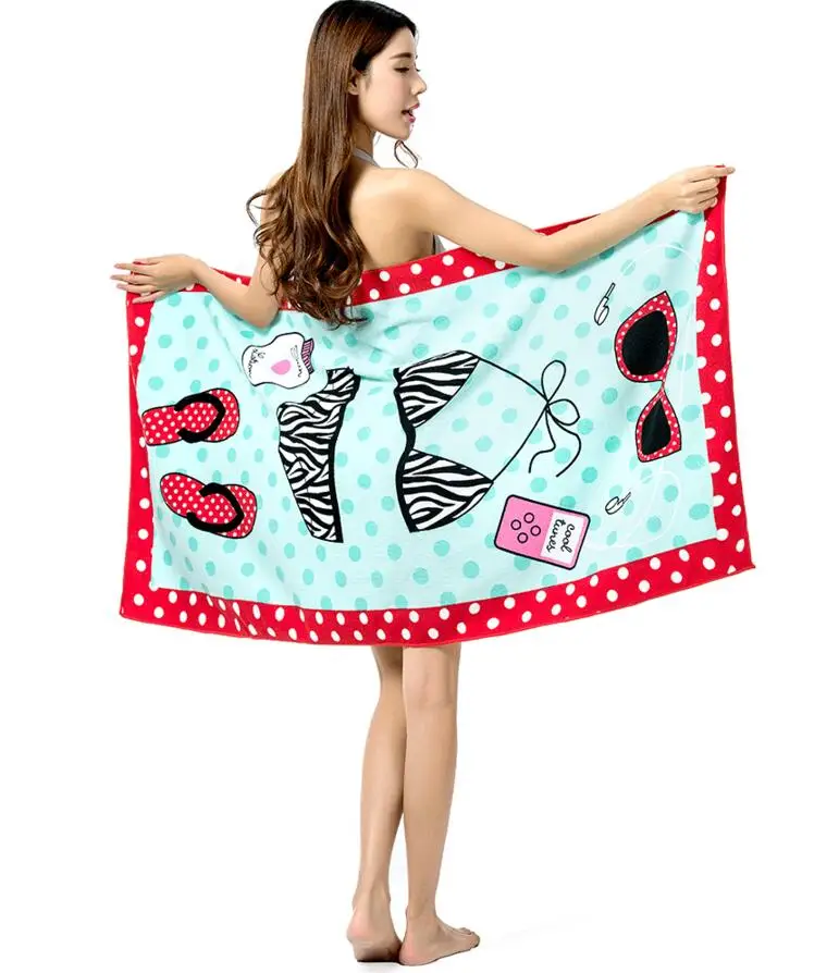 150*70 Absorbent Microfiber Drying Bath Beach Towel Washcloth Swimwear