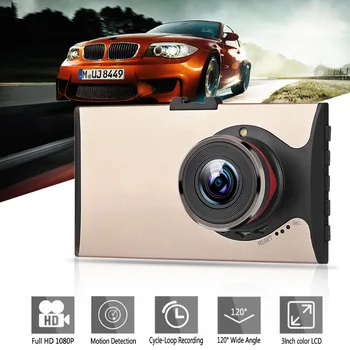 

A9 3" LCD FHD 1080P Car DVR Ultra-thin Vehicle Camcorder Night Vision Dash Cam Camera Digital Video Recorder Golden & Gray