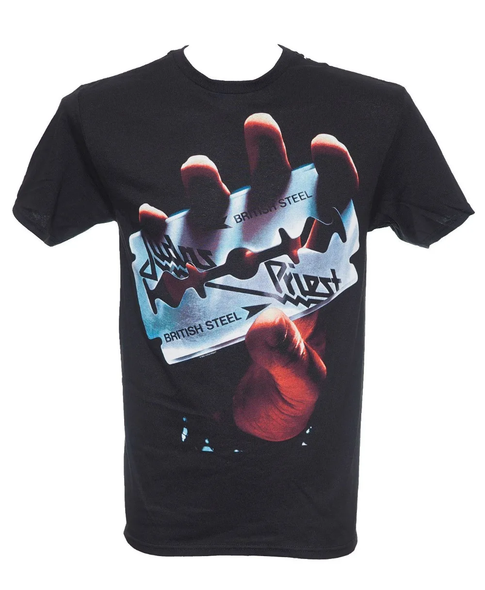

Fashion Funny Tops Tees JUDAS PRIEST - BRITISH STEEL - Official T-Shirt - Heavy Metal - New S M L XL Summer Style T shirt