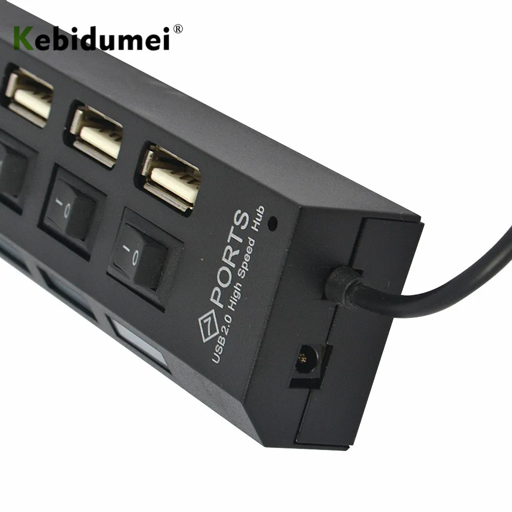 Kebidumei 5 Гбит/с высокая Скорость 7 Порты и разъёмы usb хаб переключатель со
