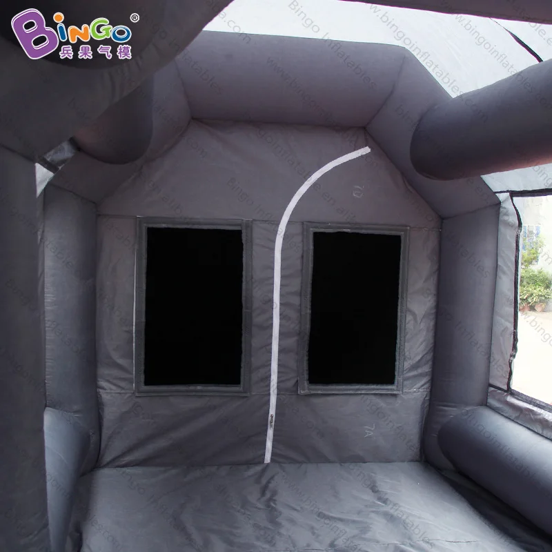  6*3*2.5mH inflatable spray paint booth gray color air blown paint tent -toy tent