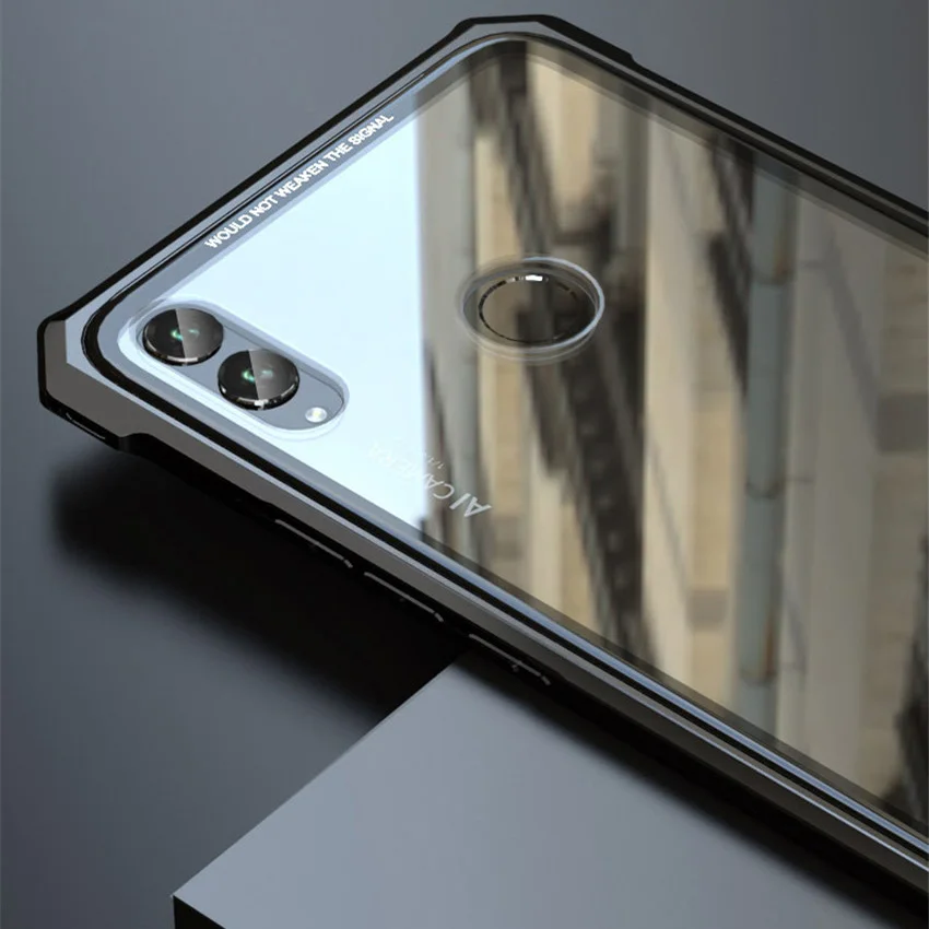 Honor 8X Case Metal Bumper Glass Back Cover for Huawei Honor 8x Honor8x ...