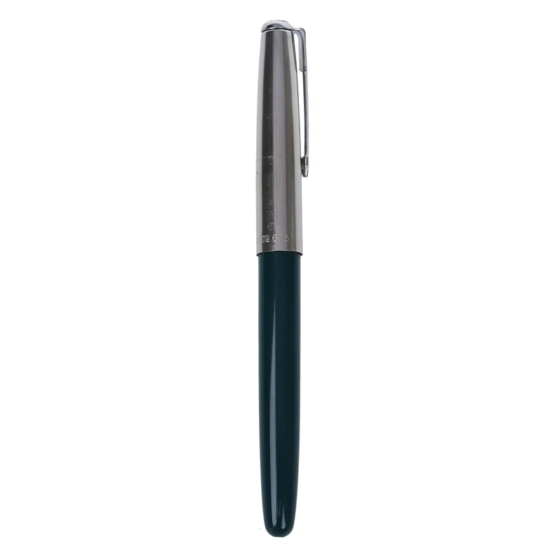 

616 Fountain Pen Hooded Silver Nib Green Barrel Small Vintage