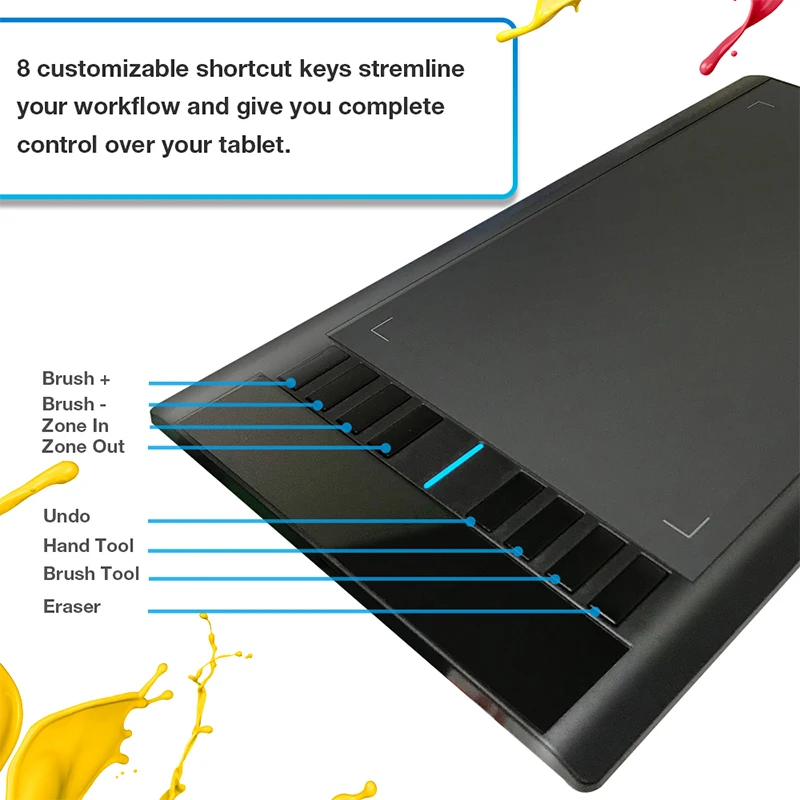 Ugee цифровые графические планшеты M708 V" 10x6" дюймовый планшет для рисования 8192 давления с пассивной ручкой противообрастающая перчатка