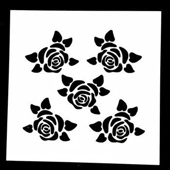 

1PC Small Rose Flower Shaped Reusable Stencil Airbrush Painting Art DIY Home Decor Scrap booking Album Crafts Drop Shipping